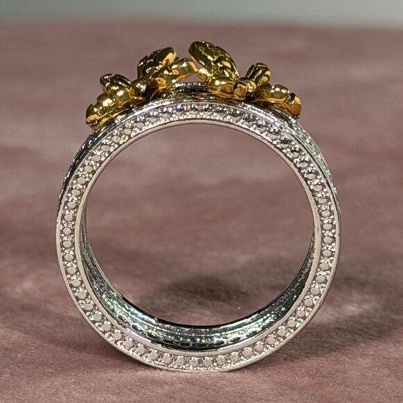 Honey Bee Honeycomb Statement Ring - size 9 - Picture 8 of 9